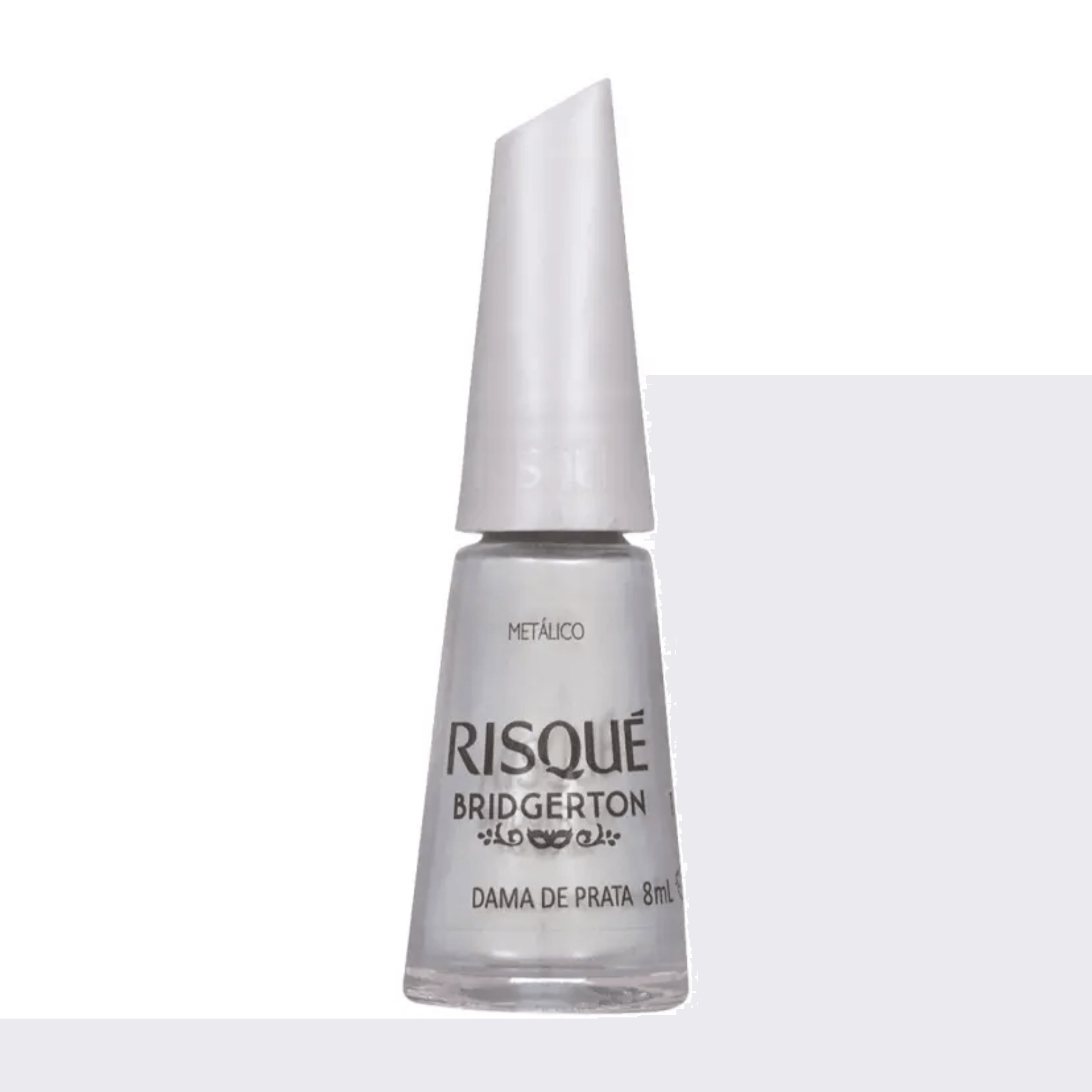 Esmalte Prata Risqué Bridgerton Dama de Prata Metálico 8ml